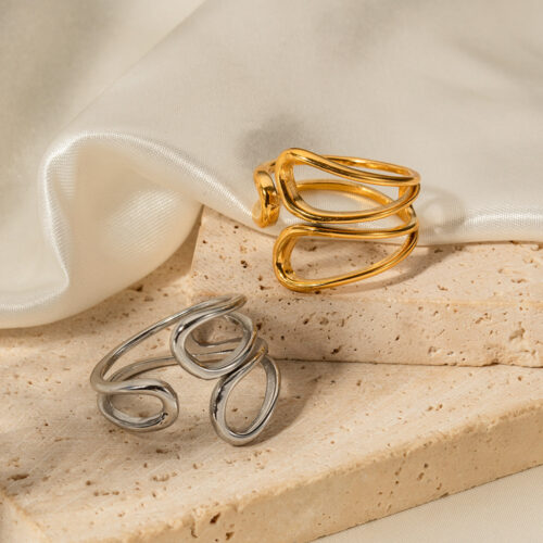 Abstract Curved Wire Ring