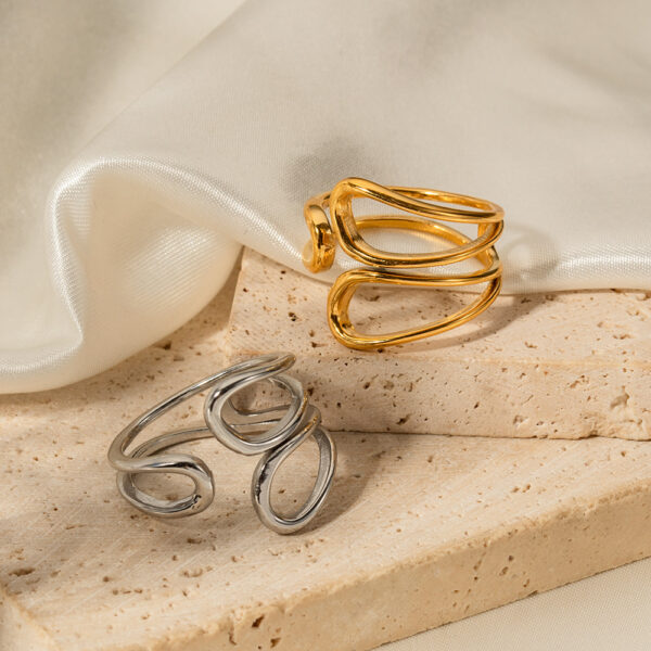 Abstract Curved Wire Ring